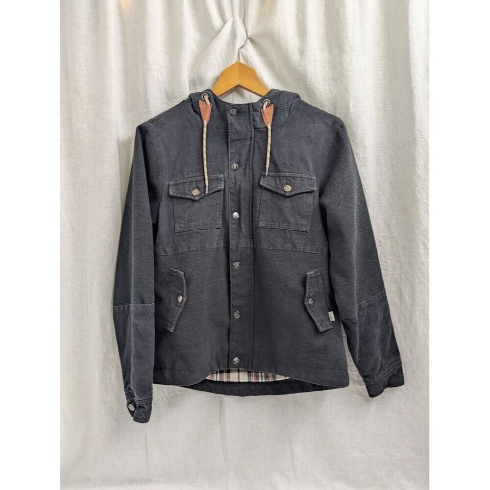 Poler Stuff women's medium wool blend and canvas two tone jacket outdoors winter - Picture 3 of 14